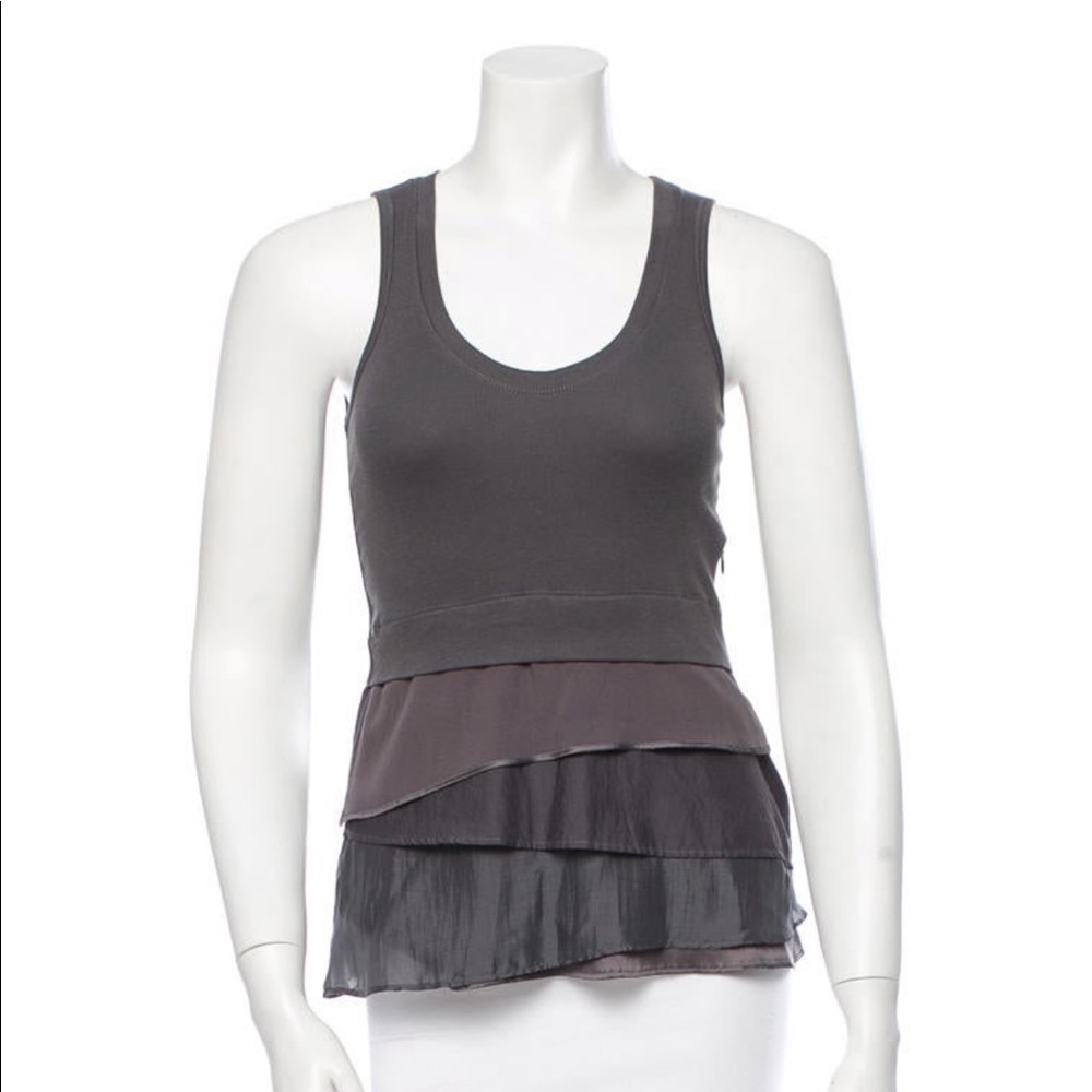 Brunello Cucinelli sleeveless grey tank top